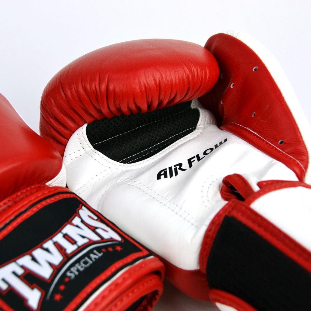 Air Flow Muay Thai Boxing Gloves - Red/White