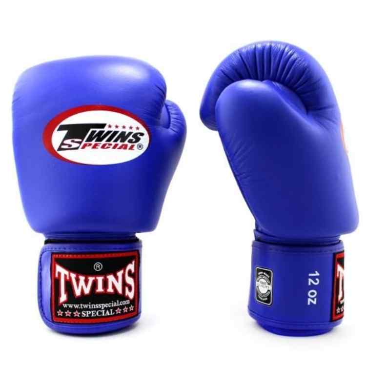 Muay Thai Boxing Gloves - Blue Sparring Training Gloves