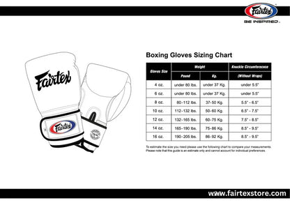Fairtex BGV1 Muay Thai Boxing Glove - Solid Colors