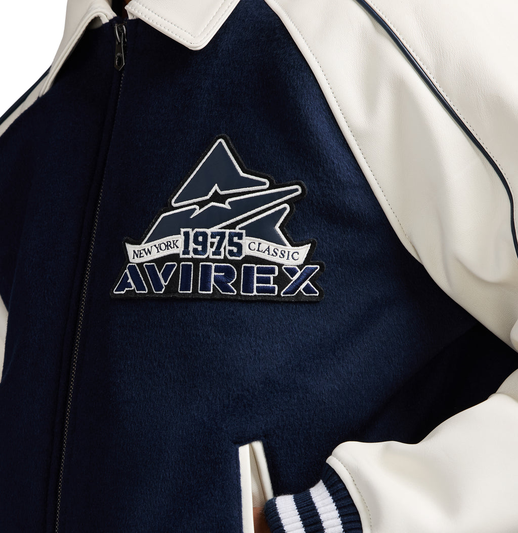 Classic Wool Leather Varsity Avirex Leather Jacket