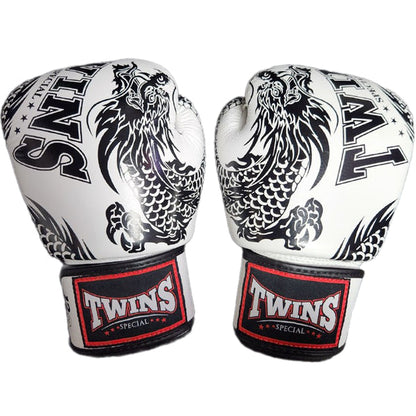 Boxing Gloves Special FBGV-49 White Black Fancy Muay Thai Style