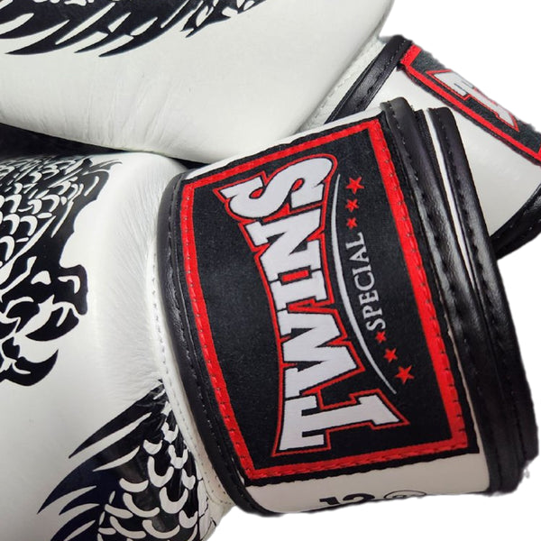 Boxing Gloves Special FBGV-49 White Black Fancy Muay Thai Style