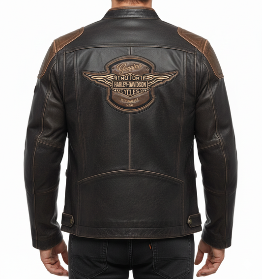 Harley-Davidson Men's Triple Vent System Trostel Leather Jacket 98053-19VM