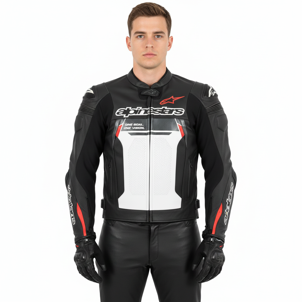 Alpinestars Missile Ignition V2 Leather Jacket – Black/Red