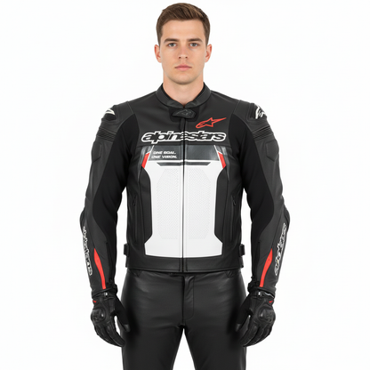Alpinestars Missile Ignition V2 Leather Jacket – Black/Red