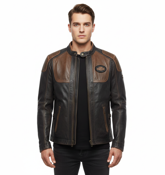 Harley-Davidson Men's Triple Vent System Trostel Leather Jacket 98053-19VM