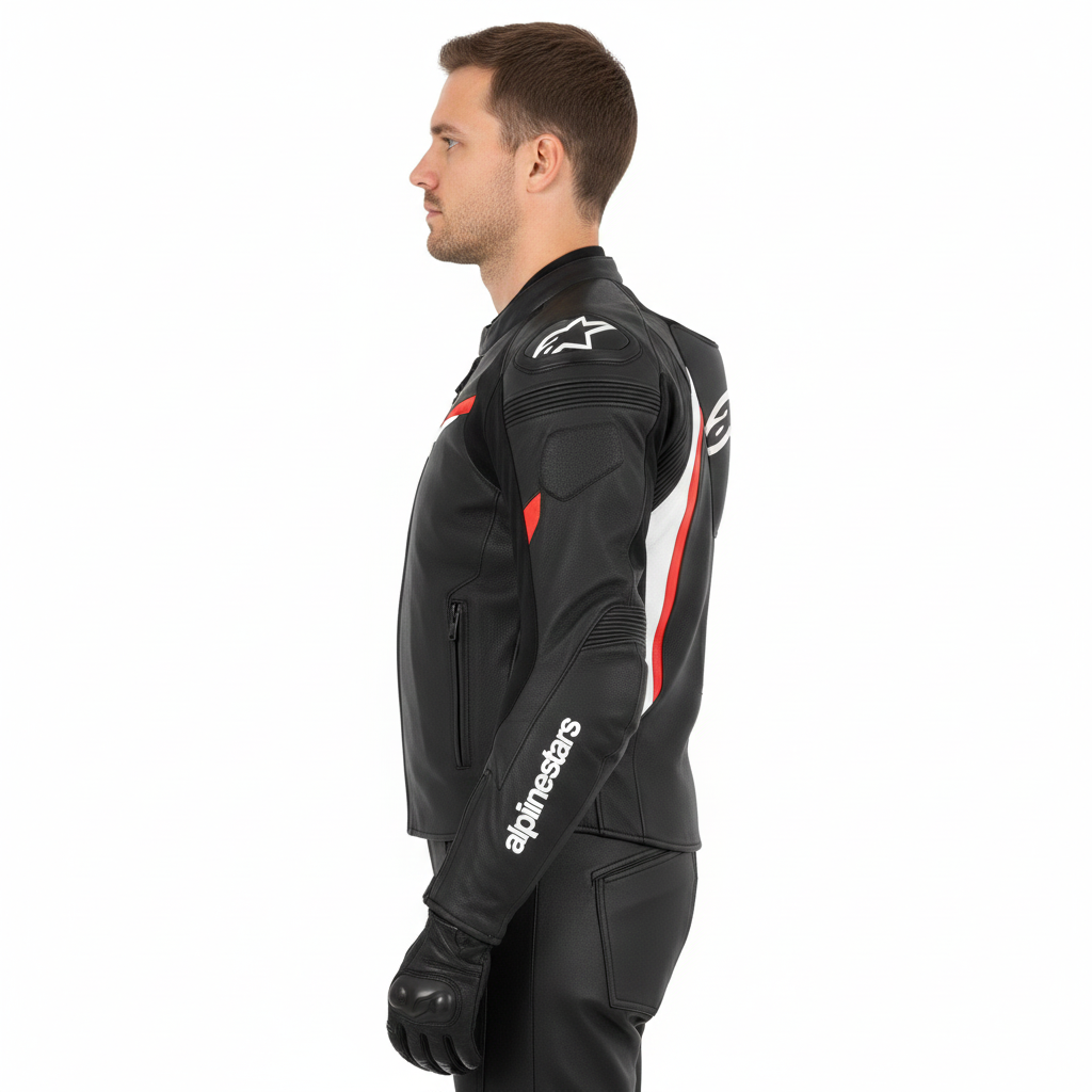 Alpinestars Missile Ignition V2 Leather Jacket – Black/Red