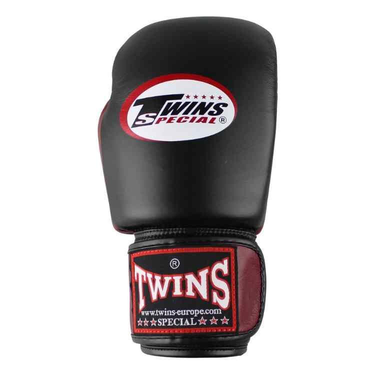 2 Tone Muay Thai Boxing Gloves - Black/Maroon