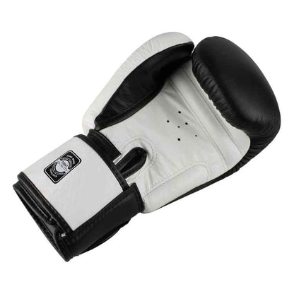 2 Tone Boxing Gloves - Black/White Sparring Training Gloves