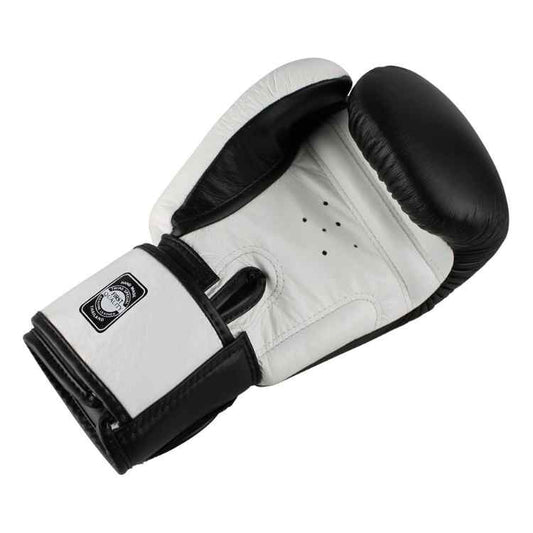 2 Tone Boxing Gloves - Black/White Sparring Training Gloves