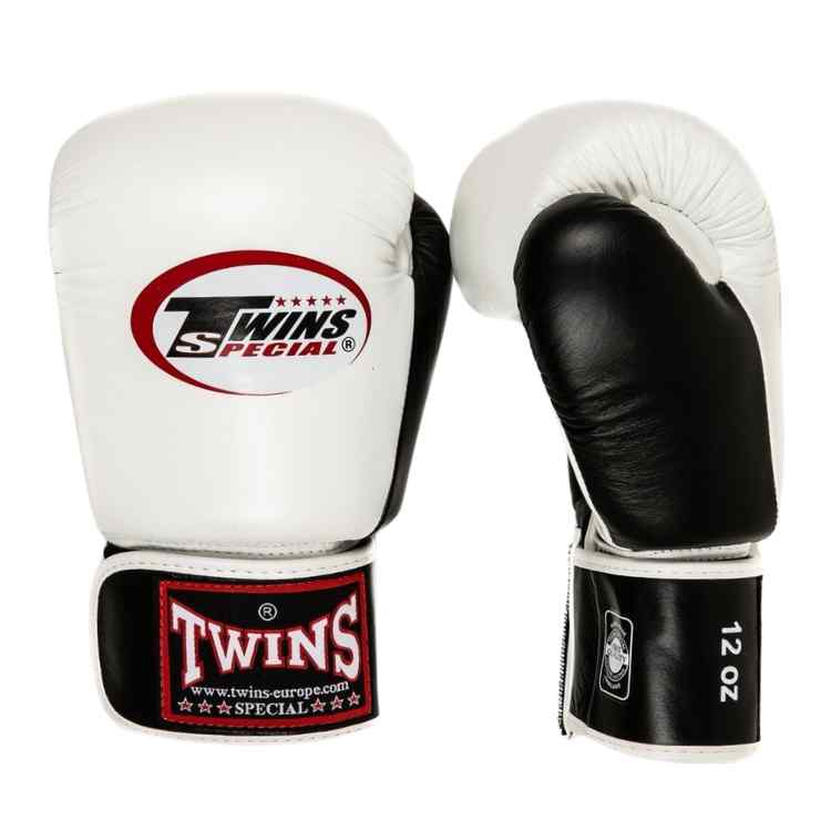 2 Tone Muay Thai Boxing Gloves - White/Black
