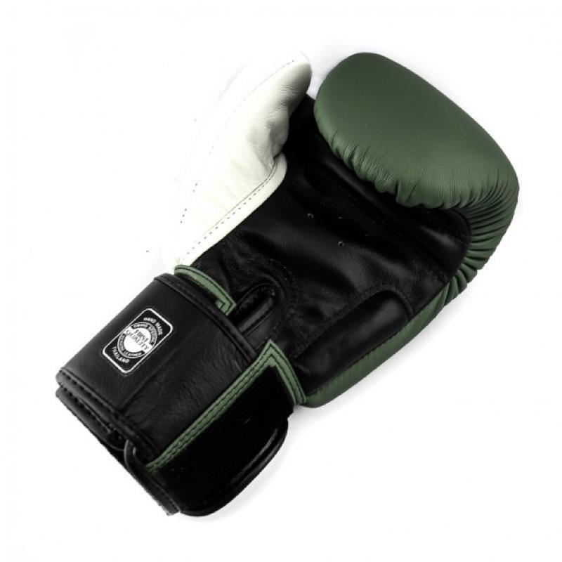 3 Tone Muay Thai Boxing Gloves - Green/White/Black