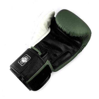 3 Tone Muay Thai Boxing Gloves - Green/White/Black