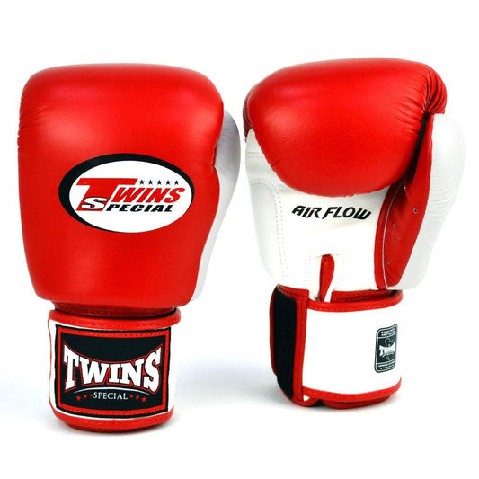 Air Flow Muay Thai Boxing Gloves - Red/White