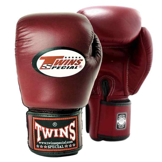 Muay Thai Boxing Gloves - Maroon Sparring Training Gloves
