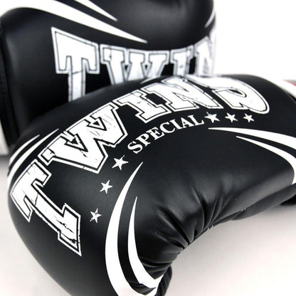 Black & Green Synthetic Leather Boxing Gloves